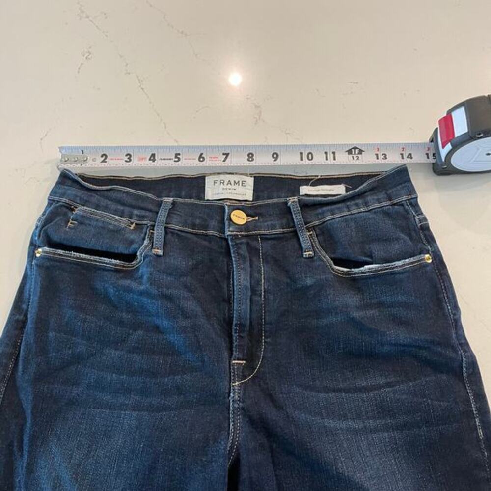 Frame Denim Le High Straight Raw Stagger Jeans In Cabana Size 29 - Picture 8 of 11